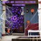 4FT Halloween Decorations Spider Web Lights - Diameter 70 LED with Black Spider, Waterproof Net Lights, Remote Control, 8 Modes Cobweb Halloween Decorations for House Garden Indoor Outdoor (Purple)